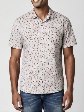 Abound Red Hot Chili Peppers Short Sleeve Button Down Shirt